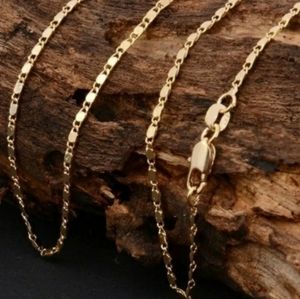 2mm 22" 18k Gold Plated Link Chain